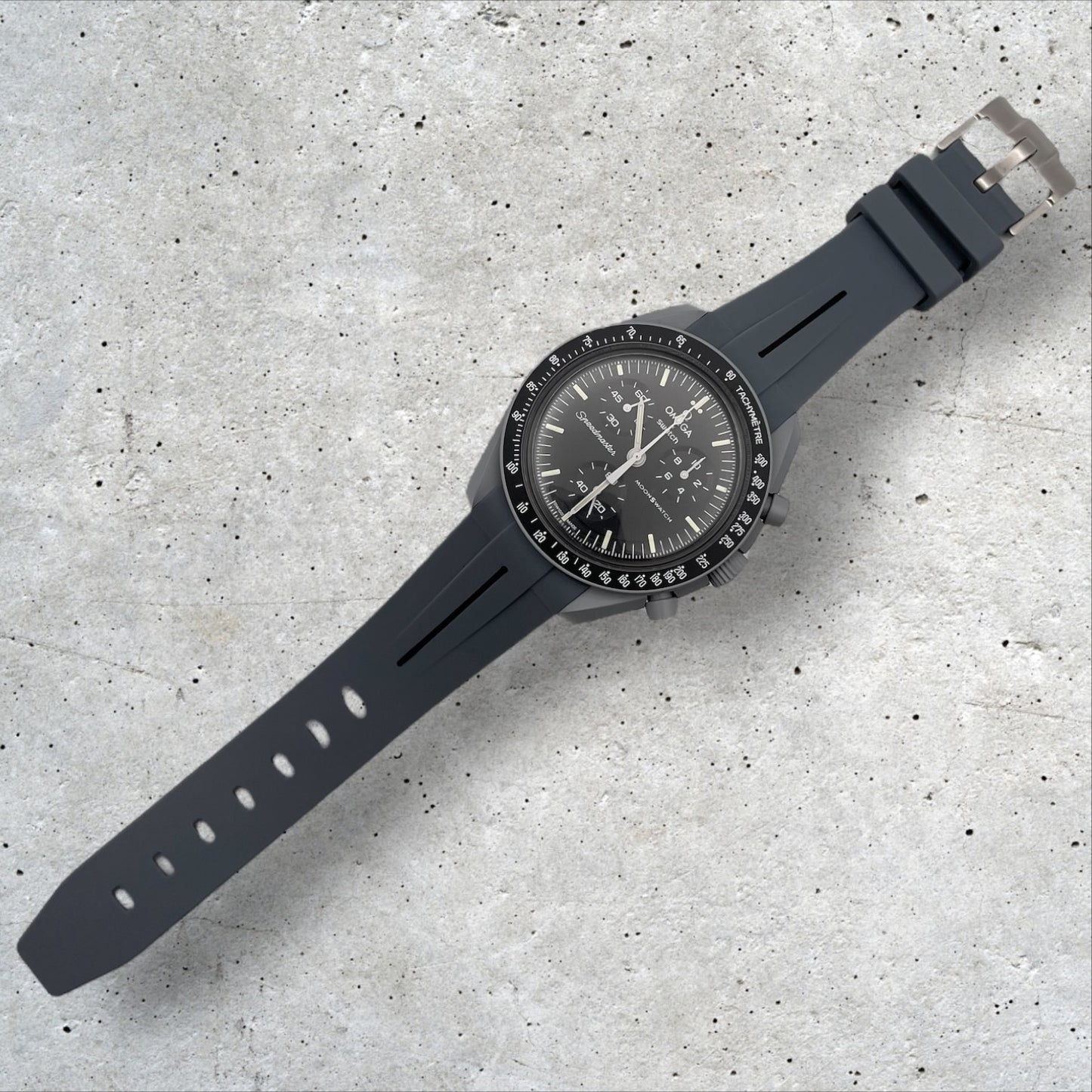 SILIKON ARMBAND für OMEGA X SWATCH SPEEDMASTER MOONSWATCH